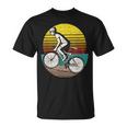 Radfahrer-Silhouette T-Shirt im Retro-Stil der 70er, Vintage-Design