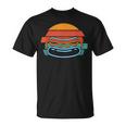 Retro Burger Sunset T-Shirt für Herren – Vintage Design Schwarz