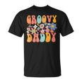 Retro Groovy Daddy Birthday Matching Family Party Father Day Unisex T-Shirt