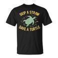 Skip A Straw Save A Turtle Reduce Reuse Recycle Earth Day T-Shirt