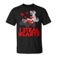 I Steal Hearts Dinosaur Valentines Day For Baby Boys Toddler T-Shirt