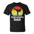 Mens Taekwondo Dad Sunset Retro Korean Martial Arts Men T-Shirt
