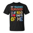 My Teacher Survived 100 Days Of Me School Boys Girls T-Shirt