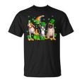 Three St Patricks Day Dogs Beagle Pug French Bulldog Lover T-Shirt