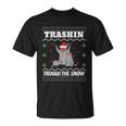 Trashin Through The Snow Raccoon Rat Ugly Christmas Cute Gift Unisex T-Shirt