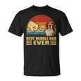 Vintage Best Beagle Dad Ever Bump Fit Funny Dog Lover Gift Gift For Mens Unisex T-Shirt