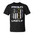 Vintage Proud Navy Uncle With American Flag Gift Unisex T-Shirt