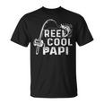 Mens Vintage Reel Cool Papi Fishing Dad Grandpa Fathers Day V2 T-Shirt