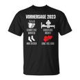 Werdender Papa Werdende Mama Vorhersage 2023 Babyparty T-Shirt