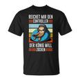 Zocken Reichet Mir Den Controller König Ps5 Konsole Gamer V5 T-Shirt