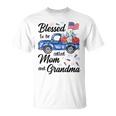 4Th July American Flag Patriotic Blessed Mom Grandma Gift For Women Unisex T-Shirt