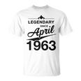 60 Geburtstag 60 Jahre Alt Legendär Seit April 1963 T-Shirt