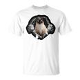 Cool Siamese Cat Torn Cloth For Cats Mom Cats Dad Unisex T-Shirt