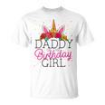 Daddy Of The Birthday Girl Father Unicorn Birthday Gift For Mens Unisex T-Shirt
