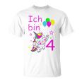 Einhorn T-Shirt für Mädchen 4 Jahre, Zauberhaftes Einhorn-Motiv