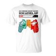 Gaming Zocken Konsole Ps5 Level Up Geburtstag Gamer Spruch V3 T-Shirt