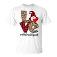 Gnomes Heart Love Red Plaid Leopard 4Th Grade Squad Gift Unisex T-Shirt