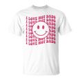 I Love Hot Dads Retro Red Heart Love Dads T-shirt