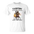 Lustiges Herren Camping T-Shirt Camping & Rum lösen Probleme, Outdoor Tee