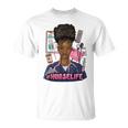 Nurse Life Messy Bun Afro Medical Assistant African American T-Shirt