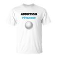 Petanque-Sucht T-Shirt mit Kugeldesign, Weißes Motivshirt