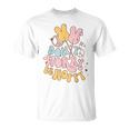 Retro Groovy Easter Bunny Happy Easter Dont Worry Be Hoppy Unisex T-Shirt