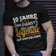 10 Jahre Im Dienst Legende Auf Dem Gelände Dienstjubiläum T-Shirt Geschenke für Ihn