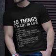 10 Things I Want In My Life Cars More Cars Car S Tshirt Unisex T-Shirt Gifts for Him