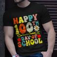 100 Days Smarter Groovy Retro Happy 100 Days Of School V2 T-Shirt Gifts for Him