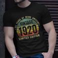 103Rd Birthday 103 Year Old Vintage 1920 Limited Edition T-shirt Gifts for Him