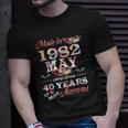 1982 Mai Vintage Blumen T-Shirt, 40 Jahre Awesome Geschenke für Ihn