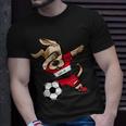 Dabbing Dog Iraq Soccer Fans Jersey Iraqi Football Lovers  Men Women T-shirt Graphic Print Casual Unisex Tee