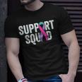 Thyroid Cancer Support Squad Friend Family Awareness Ribbon Unisex T-Shirt