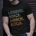 21 Years Old Legend Since March 2002 21St Birthday T-Shirt Gifts for Him