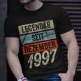 25 Geburtstag Mann 25 Jahre Legendär Seit Dezember 1997 T-Shirt Geschenke für Ihn