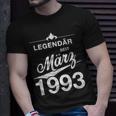 30 Geburtstag 30 Jahre Alt Legendär Seit März 1993 T-Shirt Geschenke für Ihn