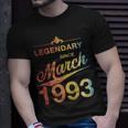 30 Geburtstag 30 Jahre Alt Legendär Seit März 1993 V7 T-Shirt Geschenke für Ihn