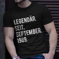 34 Geburtstag Geschenk 34 Jahre Legendär Seit September 198 T-Shirt Geschenke für Ihn