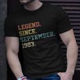 39. Geburtstag T-Shirt – Legende Seit September 1983 Geschenke für Ihn