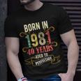 40 Geburtstag Männer 40 All Legends Are Born In März 1981 T-Shirt Geschenke für Ihn