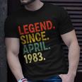 40 Year Old Legend Since April 1983 40Th Birthday Unisex T-Shirt Gifts for Him