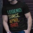 40 Years Old Legend Since April 1983 40Th Birthday Unisex T-Shirt Gifts for Him