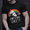 40Th Birthday 40 Years Old Unicorn Awesome Since 1979 Shirt Unisex T-Shirt Gifts for Him