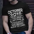 4Th Birthday Gift Vintage Born In October 2015 4 Years Old Unisex T-Shirt Gifts for Him
