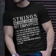 5 Things You Should Know About My Employees Job T-Shirt Gifts for Him