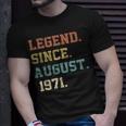 51 Years Old Legende Seit August 1971 Geburtstag T-Shirt Geschenke für Ihn