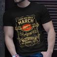 66Th Birthday Gift 66 Years Old Legends Born March 1957 Unisex T-Shirt Gifts for Him 66Th Birthday Gift 66 Years Old Legends Born March 1957 Unisex T-Shirt Gifts for Him