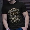 70Th Vintage Birthday For Man Myth Legend January 1952 Gift For Mens Unisex T-Shirt Gifts for Him