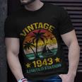80 Years Old Vintage 1943 Limited Edition 80Th Birthday T-Shirt Gifts for Him