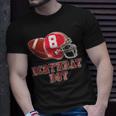 8Th Birthday Outfit Boy Football Four 8 Year Old Funny Unisex T-Shirt Gifts for Him